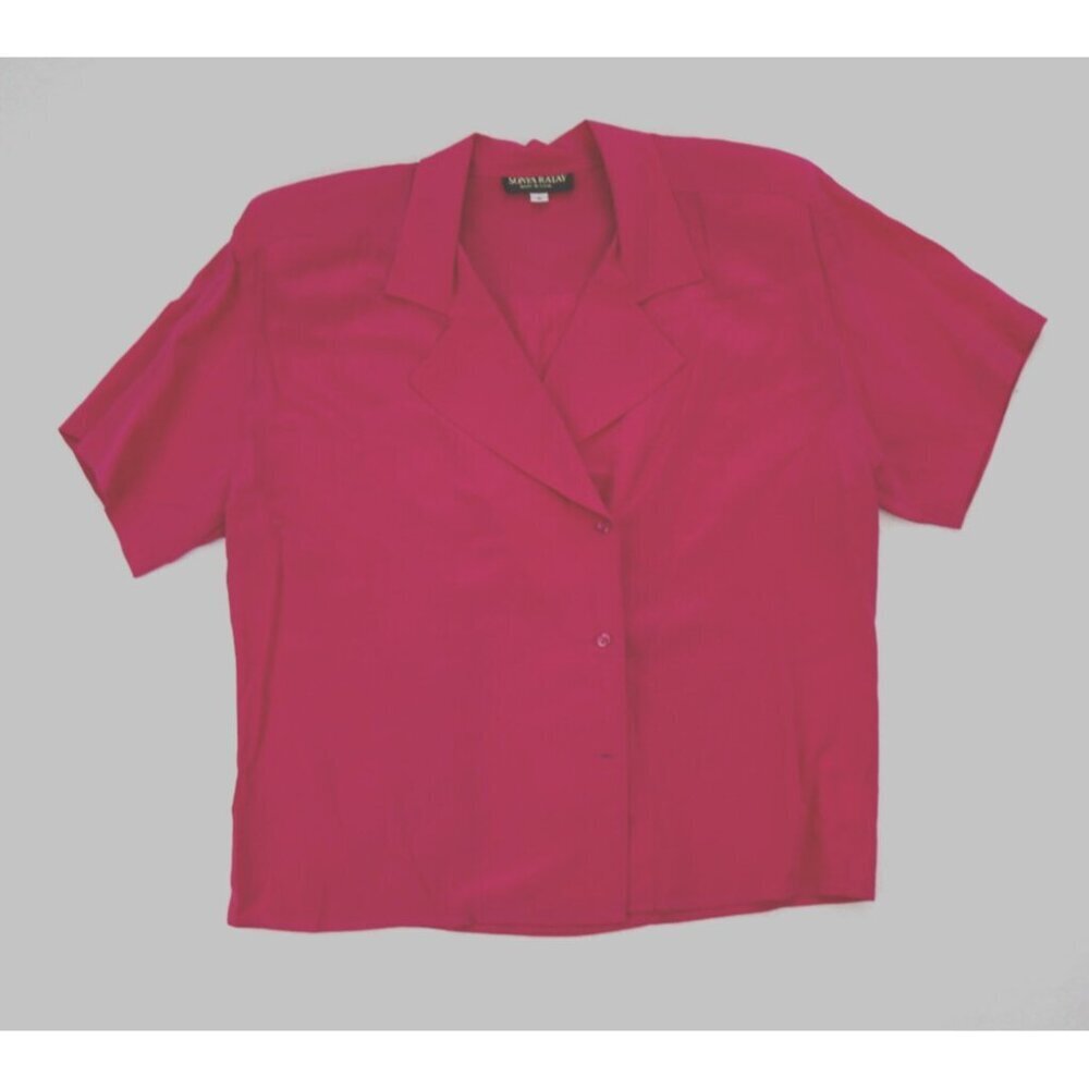 Sonya Ratay Vintage Women's Top Pink 100% Silk Size 4 Blouse